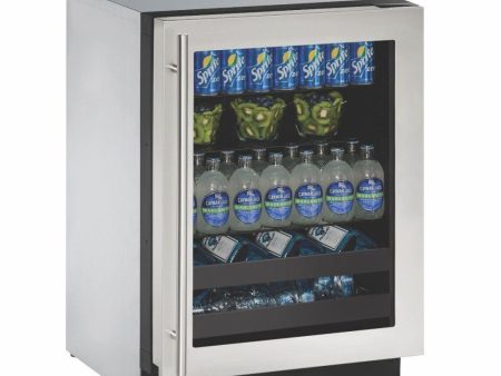 U-Line U2224BEVS00B 2224bev 24  Beverage Center With Stainless Frame Finish and Field Reversible Door Swing (115 V 60 Hz) Sale