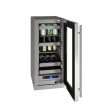 U-Line UHBV515SG01A Hbv515 15  Beverage Center With Stainless Frame Finish and Field Reversible Door Swing (115 V 60 Hz) For Sale