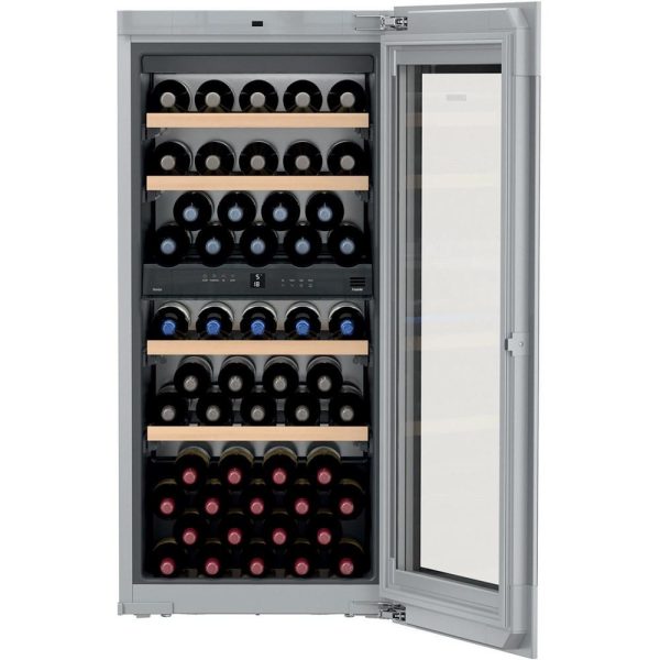 Liebherr HWGB5100 24  Fully Integrated Black Glass Door Tip Open 51 Bottles 2 Zone Wine Supply