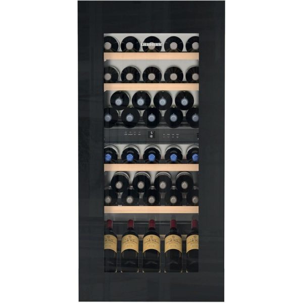 Liebherr HWGB5100 24  Fully Integrated Black Glass Door Tip Open 51 Bottles 2 Zone Wine Supply