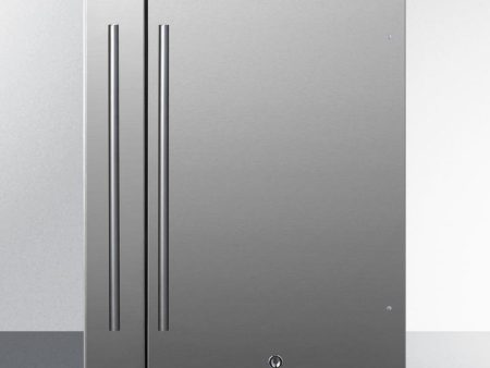 Summit SPR196OS24 Shallow Depth 24  Wide Outdoor Built-in All-refrigerator With Slide-out Storage Compartment Online now