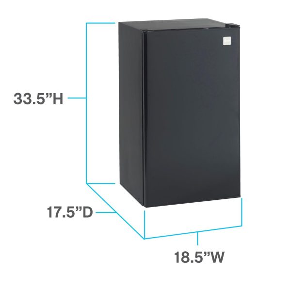 RM3316B Avanti 3.2 cu. ft. Compact Refrigerator - Black   3.2 cu. ft. Fashion